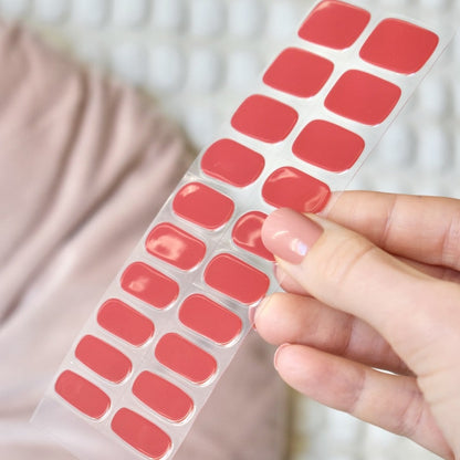 uv gel nail stickers 20 pcs red