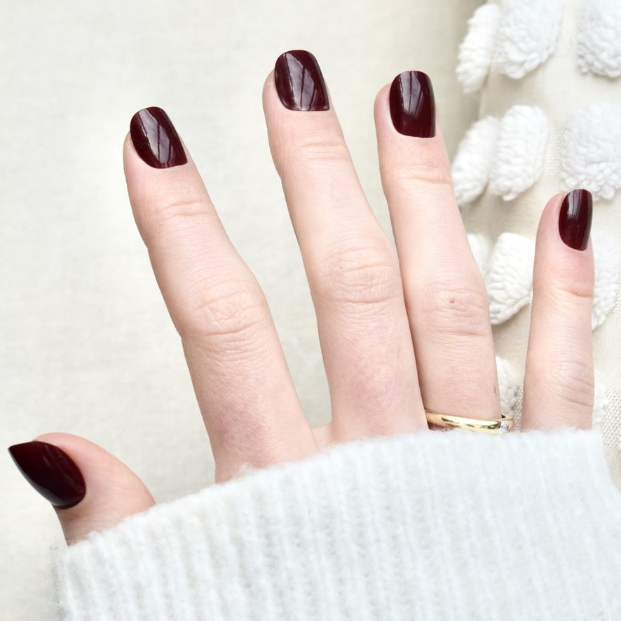 presson nials false nails artificial nail short coffin red dark red