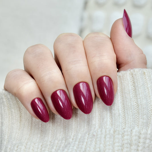presson nails false nail glasies almond chrome violet pink glitters