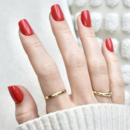 presson nails false nail glasies coffin short red