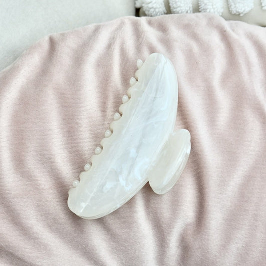 hair clip pearl white 