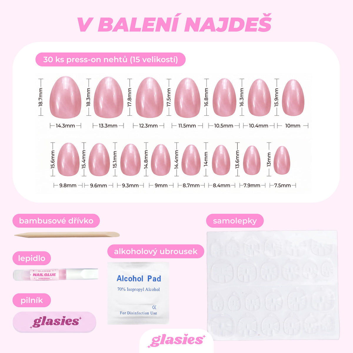pink cat eye almond ovall short press-on nails fake nail 
