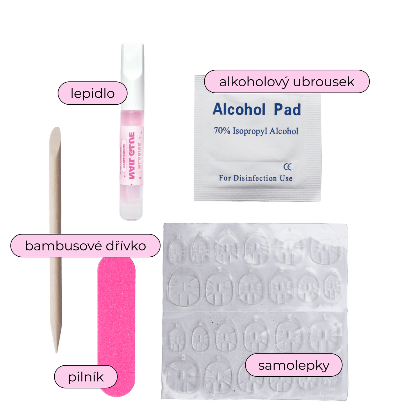 nail glue bamboo stisk nail ile nail tabs