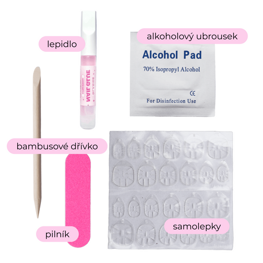 nail glue bamboo stisk nail file nail tabs