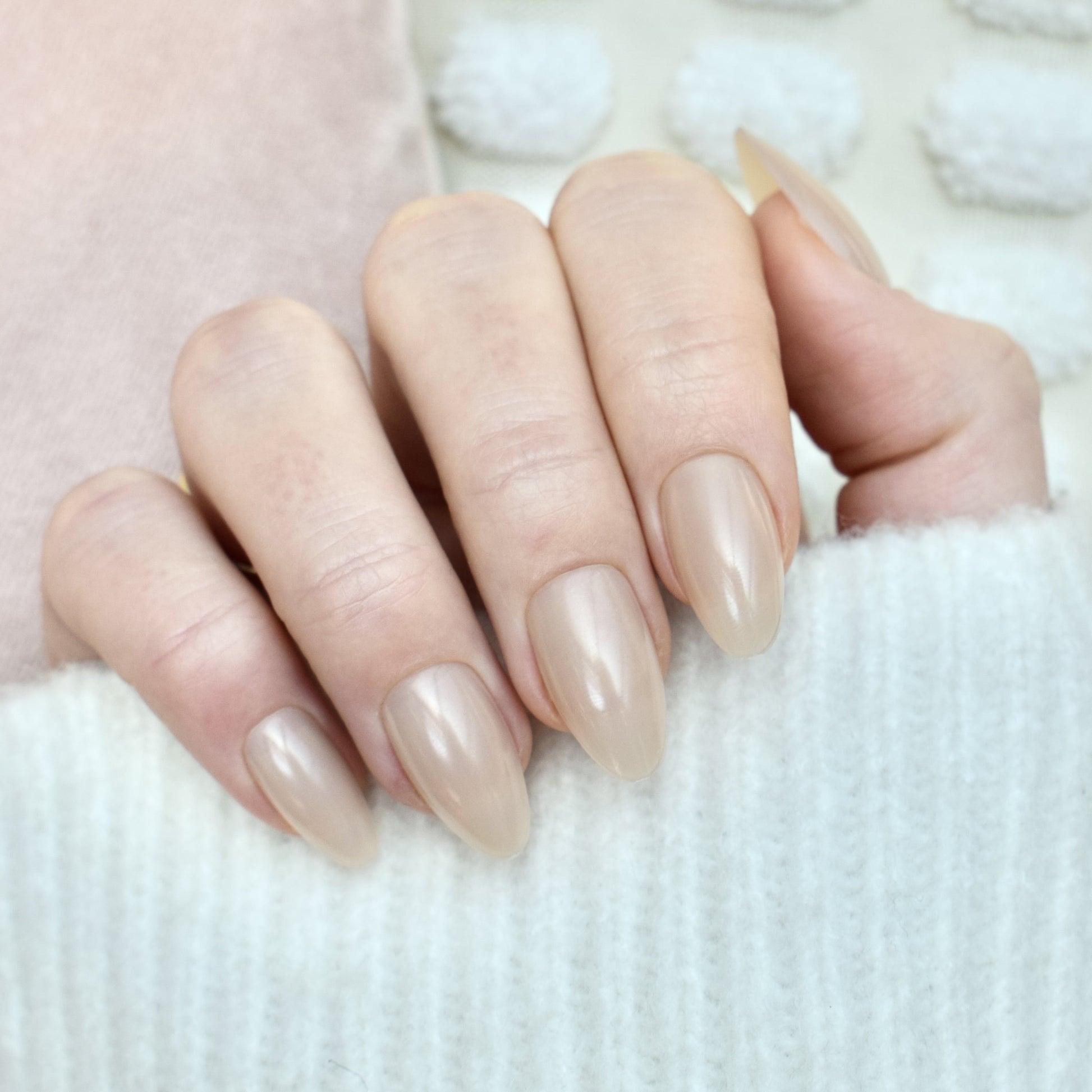 press-on nails false nails artificial nail beige nude almond