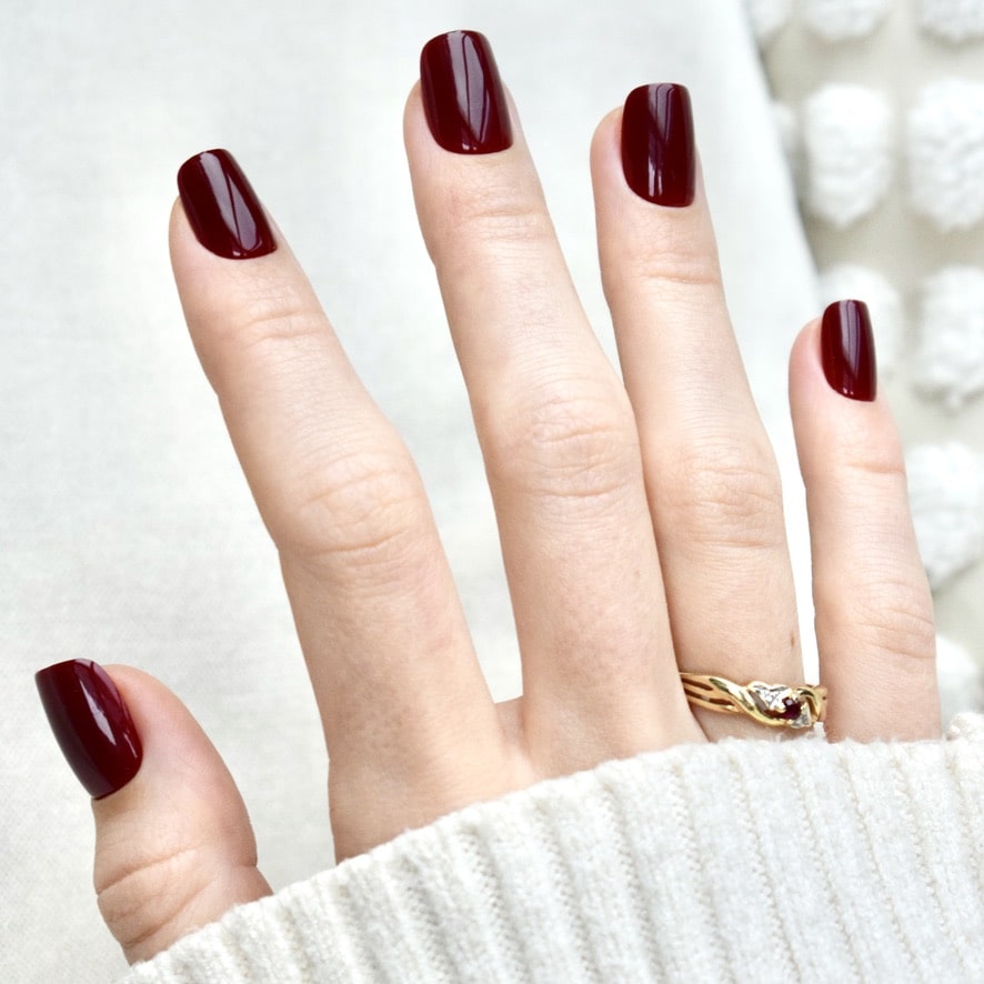 presson nails false nail glasies coffin short wine red 